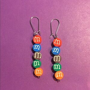 Colorful M&M Inspired Earrings